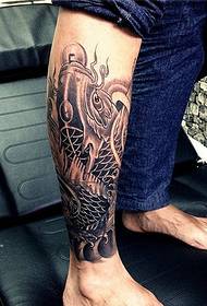 koi fish around the legs Tattoo