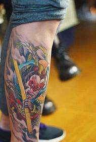 pattern ng leg ng Sun Wukong tattoo