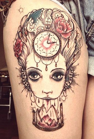 kvinna ben skönhet avatar tatuering