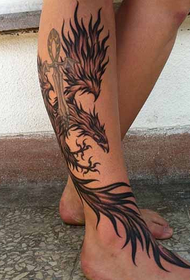 put the Phoenix pattern on the calf with a flavor