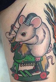 leg color cartoon trojan Mouse tattoo pattern