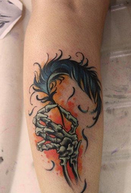 woman's beautiful legs and feather tattoo pictures