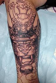 man's leg personality wild totem tattoo