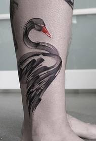 Calf crane tattoo pattern