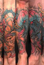 Medúza tetování na tele