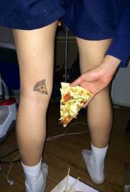 leg personalized pizza tattoo