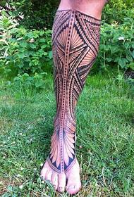 Take full leg totem tattoo