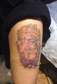 thigh cute elephant tattoo