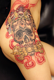 beauty sexy skull tattoo