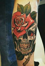 personality unrestrained leg color totem tattoo picture