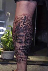 Tiger and Devil's Leg Tattoo Pattern