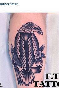 Kalf eagle tattoo patroon