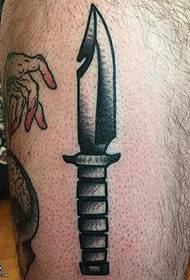 Thigh fruit knife tattoo pattern