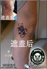 Rose tetovaža tetovaža koja prekriva ožiljak