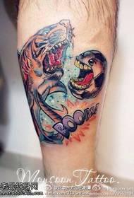 Horrified sea lion tattoo pattern
