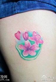 Beautiful little cherry blossom tattoo pattern