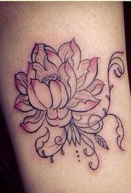 Tatuatge de lotus de moda de les cames femenines