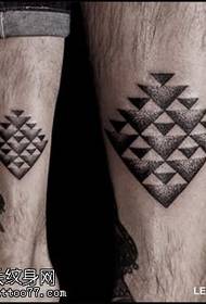 Calf point tattoo geometric tattoo pattern