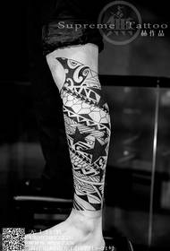 Leg personality totem tattoo