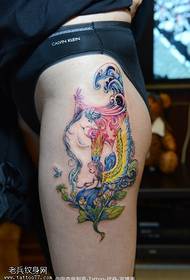 ένα σύνολο μελάνι χρώματος ζεστό σχέδια τατουάζ εικόνα