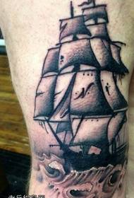Jedrenje uzorak tetovaža plovidba morem