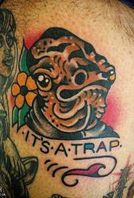 Thigh monster tattoo patroan