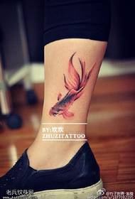 Live goldfish tattoo pattern