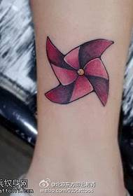 Realistic windmill tattoo pattern
