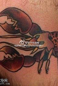 Tsarin babban lobster tattoo ɗin ƙirar