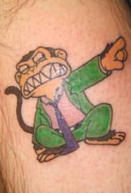 Kallef Béist Monkey Tattoo Muster Bild