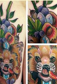 Χρώμα ποδιών προσωπικότητα χρώμα αλεπού μοτίβο τατουάζ εικόνα