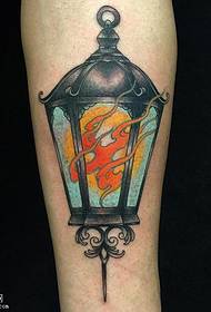Leg lantern tattoo pattern