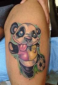 Personality legs beautiful color panda tattoo picture picture
