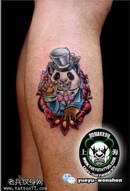 Panda pintada patrón de tatuaxe