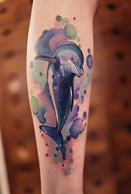 Intriguing Dolphin Tattoo Pattern Picture of Personality Legs