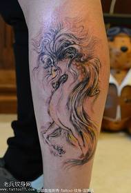 Speeding horse tattoo pattern
