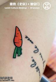 Colorful carrot tattoo pattern