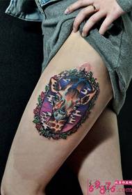 Girls' thighs are only beautiful looking deer tattoo pictures