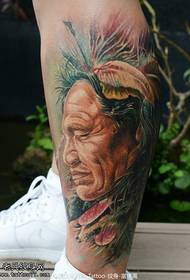 Láskavý a tichý starec tetovanie vzor