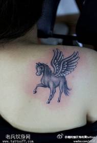 Shoulder pony double-winged tattoo pattern