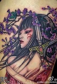 Beautiful Japanese style beauty tattoo pattern
