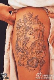 Digh point dorn beauty rose tattoo tattoo patroon