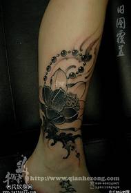 Atmospheric black gray lotus tattoo tattoo pattern