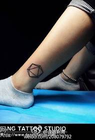 A simple diamond tattoo on the ankle