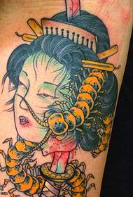 Tattoo similitudinem vituli geisha