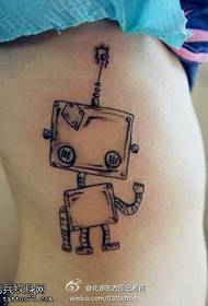 Pointage stéréo petit motif de tatouage de robot