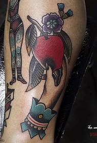 Calf apple tattoo pattern