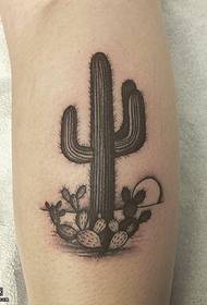 Modello di tatuaggio cactus di vitello
