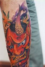 Personality leg fashion color traditional prajna tattoo pattern picture