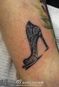 Calf high heel tattoo pattern